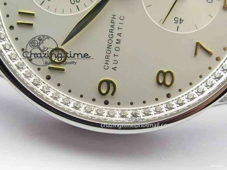 MIROTIME 0507 Portuguese IW3714 Diam ZF V2 1:1 Best Edition White Dial RG Numbers On Brown Leather Strap A79350 (Slim Movement) Fashionable 7246